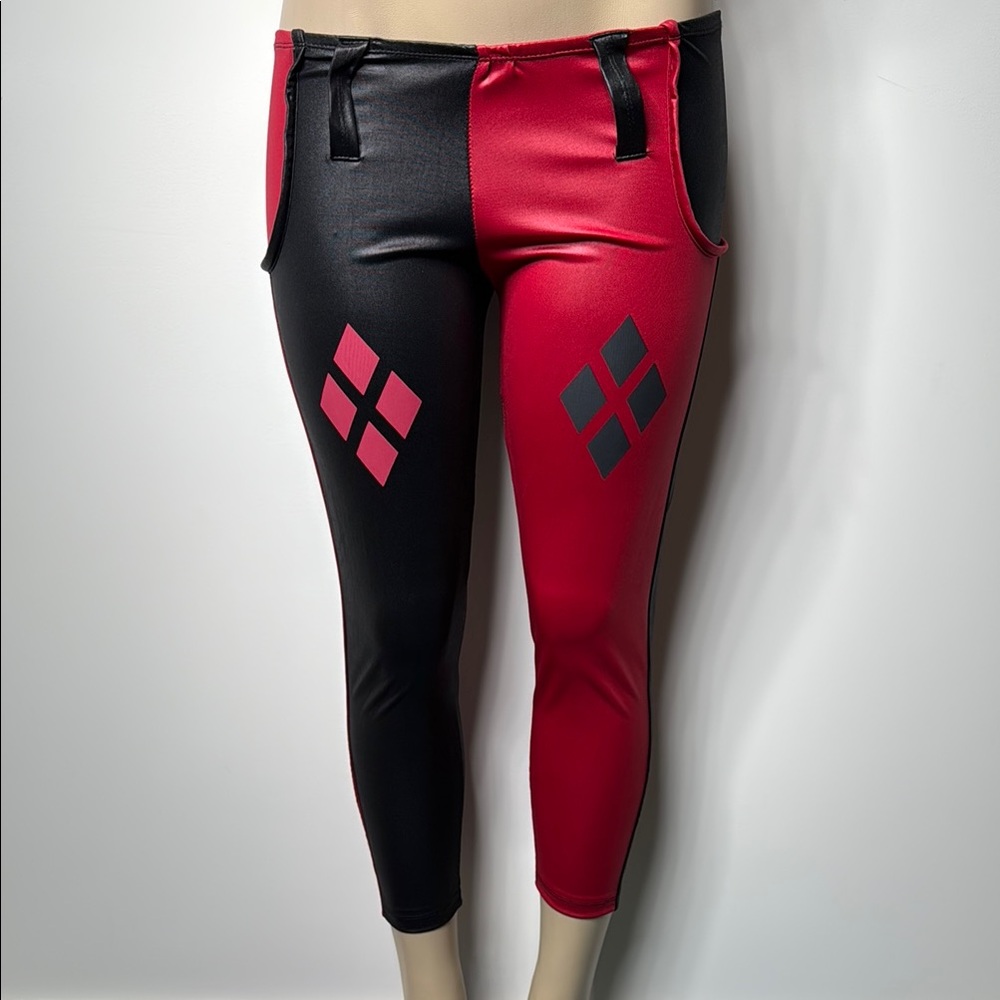 Harlequin Red and Black Kids Leggings